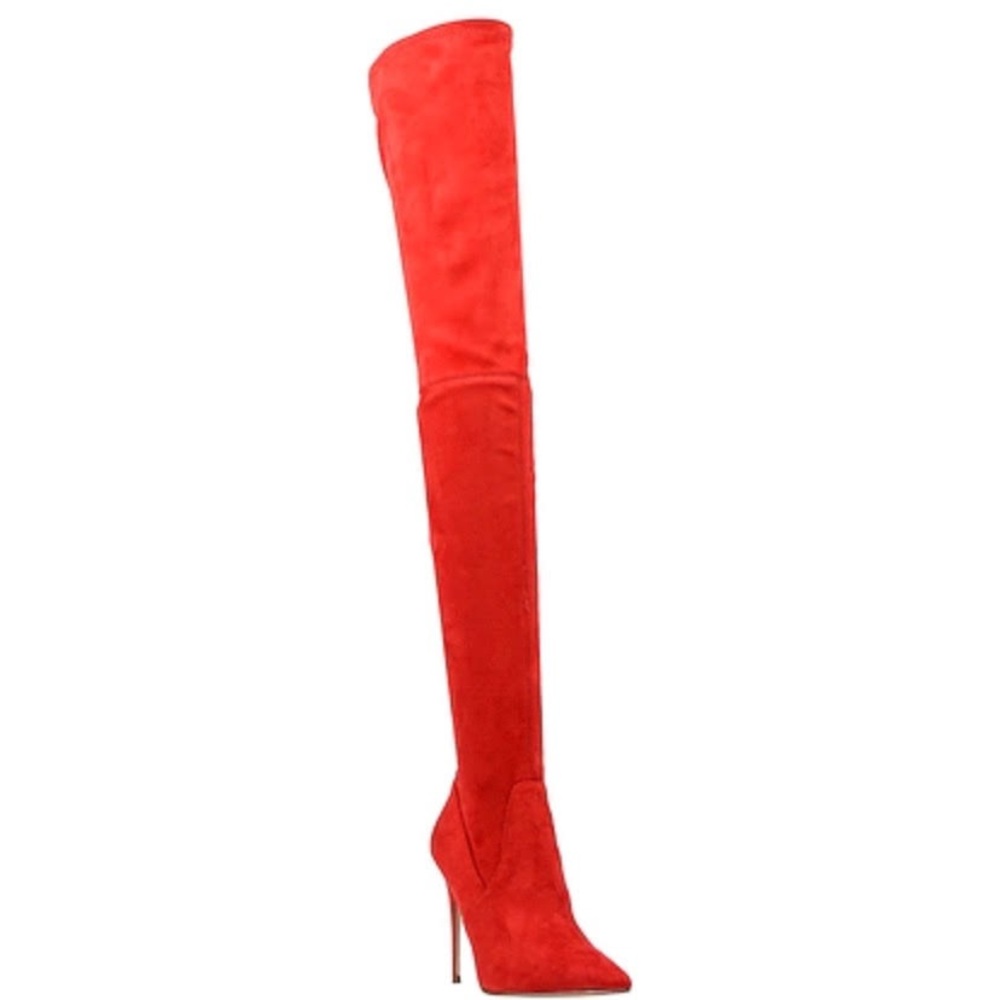 Red Steve Madden Dominique over the knee boots size 7